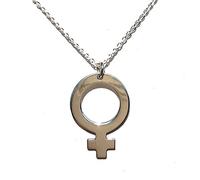 Collier ras-de-cou avec pendentif symbole de Vénus/Aphrodite en argent sterling par Masbarata.es