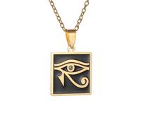 Collier ras de cou collier gothique chaîne Noir et or Oeil d’Horus Pendentif Collier pour hommes et femmes Égypte ancienne Pharaon Patron Saint Amulette Lucky Jewelry meilleur ami cadeaux amitié