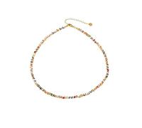 Collier ras de cou en perles de cristal pour femme, un accessoire d'été bohème orné de pierres éclats multicolores. Une délicate chaîne longueur de la clavicule, parfaite pour les adolescentes et un c