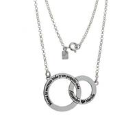 Collier ras-de-cou personnalisable en argent sterling 925, 42 cm de long. VOUS MÉRITEZ TOUT ET UN PEU PLUS, 22 mm.