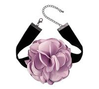 Collier ras du cou avec grande fleur exagérée pour fille - Élégant collier ras du cou gothique Lolita - Pour femme, taille unique, Comme décrit, Comme décrit.