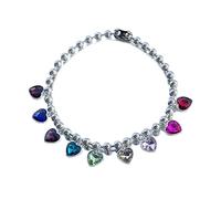 Collier ras du cou avec pendentif en forme de cœur coloré pour femme, fille, anniversaire, Saint-Valentin, cadeau pour enfants, hommes et femmes