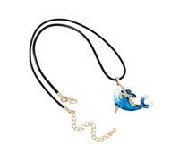 Collier ras du cou avec pendentif en forme de dauphin - Longueur réglable - Confortable - Accessoire pour les amateurs de mode - Collier léger et confortable