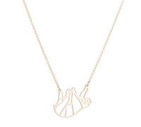 Collier ras du cou avec pendentif en forme de koala en origami - Hypoallergénique - Cadeau pour femme
