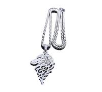 Collier ras du cou avec pendentif tête de loup en acier inoxydable pour homme et femme - Bijoux de fête, événement culturel, accessoire pour amateurs de mythologie, taille unique, Comme décrit, Comme