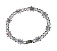 Collier ras du cou barbelé en acrylique avec pendentif en forme d'épines pour homme et femme, style hip-hop, punk, accessoire unisexe