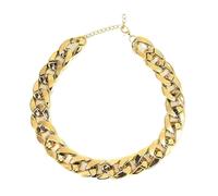 Collier ras du cou bohème à maillons en acrylique, collier multicolore en plastique, pièce de déclaration inspirée, taille unique, Plastique, Agate