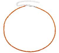Collier ras du cou bohème avec perles de rocaille, bijoux pour femmes, orange