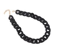 Collier ras du cou coloré en acrylique - Collier plastron à chaîne large mate pour femme, taille unique, Plastique, Agate