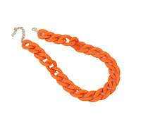 Collier ras du cou coloré en acrylique - Collier plastron à chaîne large mate pour femme, taille unique, Plastique, Agate