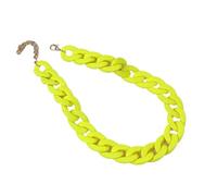 Collier ras du cou coloré en acrylique - Collier plastron à chaîne large mate pour femme, taille unique, Plastique, Agate
