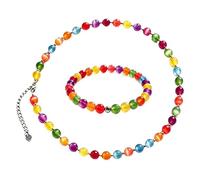 Collier ras du cou de perles arc-en-ciel, bracelet de perles colorées réactives aux UV, bijou réglable à changement de couleur, cadeau d'été pour femme, standard, Résine, Pas de gemme