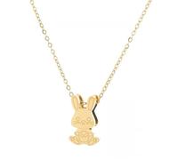 Collier ras du cou en acier inoxydable avec pendentif en forme de lapin mignon pour femme - Petit pendentif délicat et adorable - Collier ras du cou réglable - Cadeau pour fille amoureuse des animaux