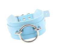 Collier ras du cou en cuir synthétique avec anneaux O Rings - Accessoire de mode pour la danse de rue et l'amélioration des styles, One Size, Comme décrit, Produit conforme à la description.