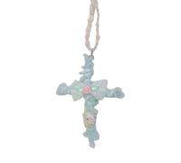 Collier ras du cou en dentelle avec croix et rose - Longueur réglable - Design unique pour femme - Style vintage - Idée cadeau - Style gothique, One Size, Comme décrit, Comme décrit.