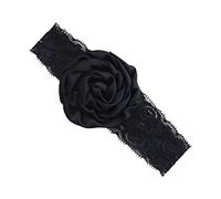 Collier ras du cou en dentelle avec rose pour femmes et filles - Style gothique - Large avec ruban court - Style vintage des années 90, taille unique, Comme décrit, Comme décrit.