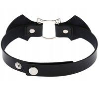 Collier ras du cou en forme de cœur, noir, , 43 cm