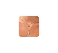 Collier ras du cou en or 14 carats plaqué or 14 carats pour femme - Tendance - Ne ternit pas - Avec breloque contre le mauvais œil - Amulette porte-bonheur - Cadeau spirituel pour petite amie, épouse