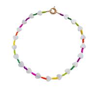 Collier ras du cou en perles C et coquillages, chaîne unique conçue pour un confort durable et un port tout au long de la journée. Collier tendance, taille unique, Comme décrit, Comme décrit.