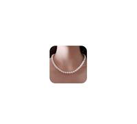 Collier ras du cou en perles pour femme, collier ras du cou avec fil de perles blanches réglable, bijoux de luxe avec perles, cadeaux d'anniversaire pour sa mère et sa femme, Métal, Pas de gemme