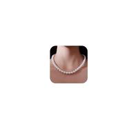 Collier ras du cou en perles pour femme, collier ras du cou avec fil de perles blanches réglable, bijoux de luxe avec perles, cadeaux d'anniversaire pour sa mère et sa femme, Métal, Pas de gemme
