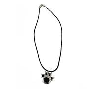 Collier ras du cou gothique en corde noire avec pendentif en forme de griffe d'ours pour femme - Chaîne réglable élégante avec griffes d'animaux mignonnes - Bijoux de clavicule en corde noire réglable