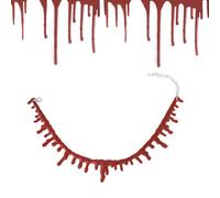 Collier ras du cou imitation goutte de sang - Collier ras du cou de sang qui coule | Ras du cou pour fête d'Halloween | Accessoire de costume de vampire pour femmes et filles