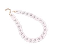 Collier ras du cou large en acrylique mat coloré, taille unique