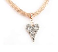 Collier ras-du-cou MGJ™ en or rose avec pendentif cœur en cristal Swarovski | Bijou hypoallergénique pour femme | Coffret cadeau blanc premium, sac et carte de Noël inclus.