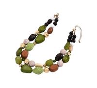 Collier ras du cou multicouche fait à la main avec fermeture réglable, bijou ethnique pour femme, tenue quotidienne ou festive, accessoire multi-texturé