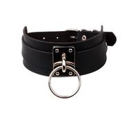 Collier ras du cou O Hardware, conception de col large, fermeture à boucle réglable, bijoux de déclaration en PU pour les looks de rue, photos, collier ras du cou large, collier O Hardware réglable,