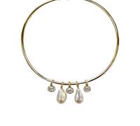 Collier ras du cou ouvert en perles baroques de luxe, collier plastron en cristal, bijoux élégants pour fête et banquet pour femmes, accessoire de mode tendance