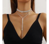 Collier ras du cou pour femme plaqué or/oxyde de zirconium délicat strass collier ras du cou pour femme bijoux d'automne tendance pour femme