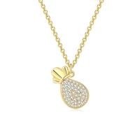 Collier ras du cou pour femme, sac porte-bonheur, bijou ras du cou peu profond adapté à un usage quotidien tendance, adjustable, Zircone cubique
