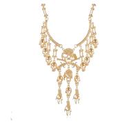 Collier Ras-du-cou Punk Classic Vintage Pirate Skeleton Skull Choker Necklace Pendant For Women Men Retro Rhinestone Biker Gothic Punk Party Jewelry pour un usage quotidien(Antique Copper Plated)
