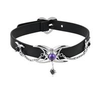 Collier ras du cou punk tendance avec détails fins, accessoire de bijoux portable pour des looks mystérieux