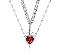 Collier ras du cou réglable avec pendentif en forme d'épées en forme de cœur symbolisant la force et l'amour, fait à la main, accessoires uniques, bijoux de rendez-vous et de nuit, A, Comme décrit