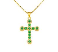 Collier ras du cou religieux avec croix catholique chrétienne en or, cadeau de Noël, d'anniversaire, cadeau pour femme, fille, sœur, grand-mère, petite-fille, amies, taille unique, Métal, Pas de gemme