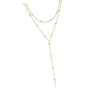 Collier ras du cou tendance en Y avec franges complexes en alliage confortable conçu pour un style polyvalent et élégant, Double layer, Comme décrit, Comme décrit.
