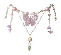 Collier ras du cou unique avec pendentif papillon et perles pour femme - Cadeau de fête - Collier ras du cou pour les personnes élégantes