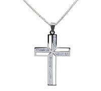 Collier ras du cou unisexe en acier inoxydable avec strass et symbole de foi, taille unique, Comme décrit, Comme décrit.