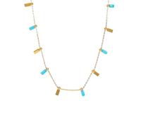 Collier rectangulaire bleu pour femme à porter au quotidien