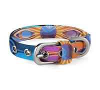 Collier rectangulaire pour chien Mandala réglable doux et confortable avec boucle en métal pour animal domestique de petite et moyenne taille