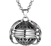 Collier redondo de ala multicapa rétro créatif avec 4 photos cuadro medallón regalo de joyería design attrayant