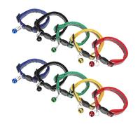 Collier Réfléchissant avec Clochette 10 Pièces Réglable | Polyester, Bandes Lumineuses, Couleurs Modernes, pour Petits Chiens, Chiots, Balades Nocturnes Couleur Aléatoire