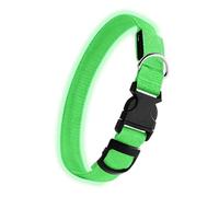 Collier réfléchissant pour animaux de compagnie - Lumière LED rechargeable, rembourrage confortable, conception légère, construction robuste | Entraînement en plein air, promenade en soirée, promenade
