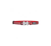 Collier pour Chien Red Dingo Réfléchissant Os Rouge (1,2 x 20-32 cm)