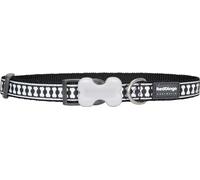 Collier réfléchissant Rouge Dingo noir, Taille : XS