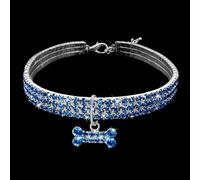 Collier réglable avec strass étincelants pour chien et chat - Collier pour chihuahua - Collier clouté avec strass pour animaux de compagnie de petite et moyenne taille - Chihuahua, carlin, labrador,