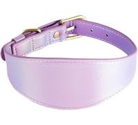 Collier réglable Collier for Chien en Cuir PU réfléchissant Multicolore Plusieurs Tailles(Purple,M)